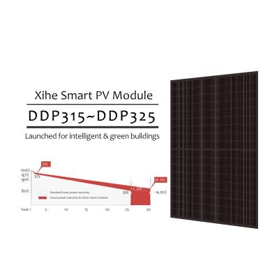 China High Efficiency Monocrystalline PV Module Half Cells Bifacial Black Solar Panel for sale