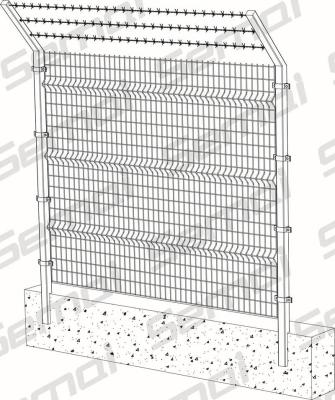 China Welded Fence With Barbed Wire Type for sale