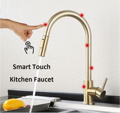 China Sense Faucets 304 Stainless Steel Smart Touch Sensor Faucet Sensor Faucets for sale