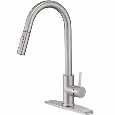 China Sense Faucets Wholesale Hot Brushed 304 Stainless Steel Kitchen Mixer Sink Faucet for sale