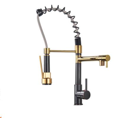 China Modern American High Quality Single Handle Pull Out Kitchen Faucet for sale