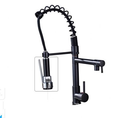 China Modern Luxury Brushed Free Standing Cold Hot Water Filler 304 Stainless Steel Gold Tub Pull-Down Spout Kitchen Faucet Mixer for sale