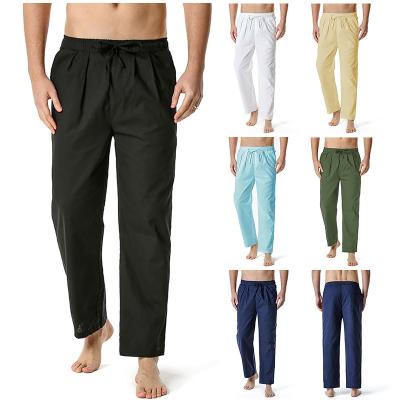 China QUICK DRY Men's Joggers Sweatpants Men's Korean Pajamas Home Pants Casual Loose Fit Sports Tracksuit With Pockets Straight Leg for sale