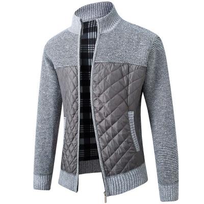 China Warm Knitted Casual Sweater Jackets Winter Patchwork Sweater Coat Mens Fleece Thick Woolen Cardigan Shrug Male Clothing for sale