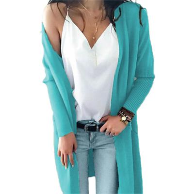 China 2021 Latest Anti-wrinkle simple design extra large fashion high quality women pocket cardigans for ladies knit long cardigan sweater for sale