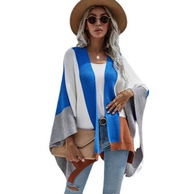 China Anti-Wrinkle Custom Knit Patchwork Multi Color Long Front Cardigan Modest For Women Women Cardigan Sweater for sale