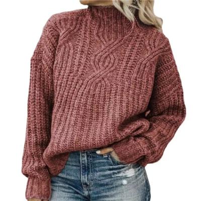 China 2021 Winter Turtle Neck Ladies Ladies Warm Knitted Cashmere Custom Luxury Sweaters Anti-Wrinkle Fashionable 100% Pure Cashmere Women's Sweaters for sale