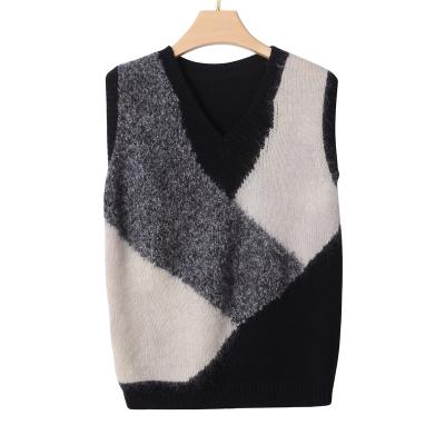 China Autumn new fund sale color V-neck waterproof dress like hot cake loose neck knitted sweater vest for sale