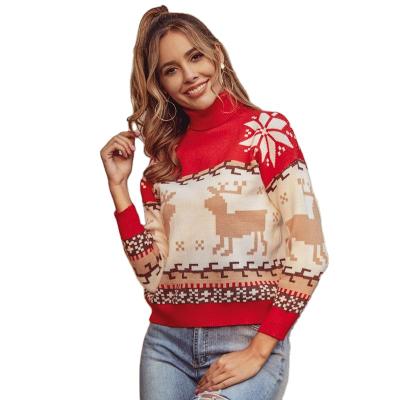 China Anti-Wrinkle Crewneck Christmas Knitwear Themed Thin Sweater For Womens Sweater Women Ugly Sweater for sale