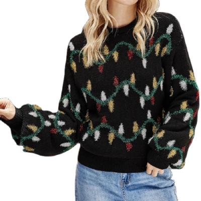 China 2021 New Design Anti-wrinkle Long Sleeve Thicken Resistance Cold Snowflake Fawn Christmas Jumper for sale