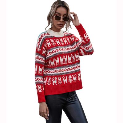 China 2020 Wholesale Winter Anti-wrinkle Designer Merry Christmas Sweater Woman Long for sale