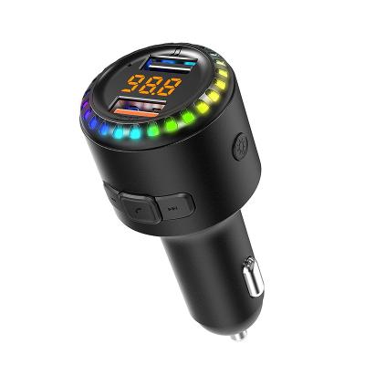 China QC 3.0 Wireless Car Charger BT5.0 Car FM Transmitter QC 3.0 Fast Charging Wireless Car FM Transmitter Mobile Phone BT FM Transmitter for sale