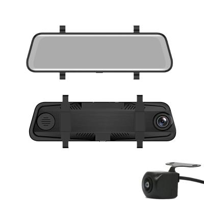 China Waterproof 10 inch touch screen mirror dash cam front and rear dual lens 1080P dvr for car vehicle dash cam car black box vcr for sale