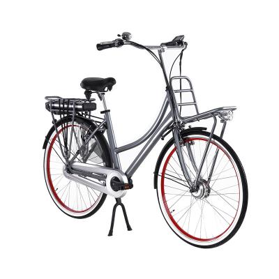 China Aluminum Alloy EU Warehouse 700C Retro City Bike Vintage Commuting Electric Bicycle For Ladies for sale