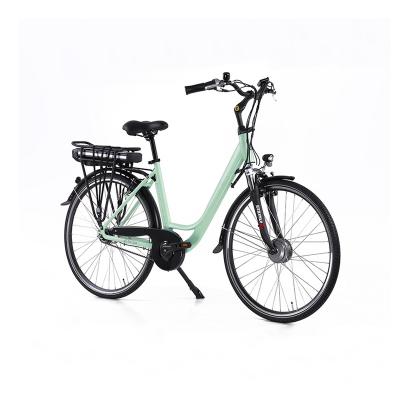 China Aluminum Alloy Manufacturer Lightweight Classic Vintage Electric Bike Women's Leisure City Ebike for sale