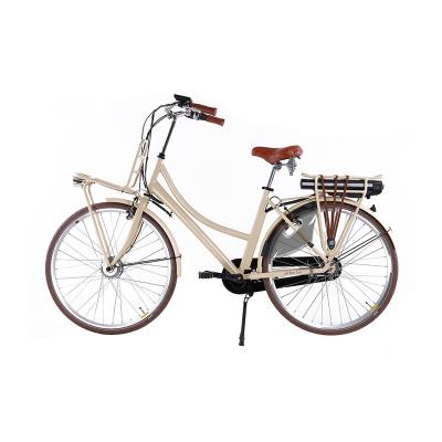 China Aluminum alloy Ebike factory 7 speed 28 inch 250w women ladies ebike city electric bicycle for sale