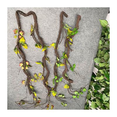 China Foam wire paper thick vine with grape leaves factory dekoration for sale