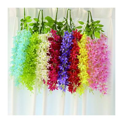 China Wall Silk Decor Artificial Branches 5 Bit Lilac Wall Hanging Dekoration for sale