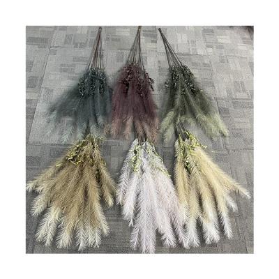 China China Supplier Wholesale 3 Heads Dragon Feather Reed Decoration Artificial Long Yarn Fabric For Decoration Wedding for sale