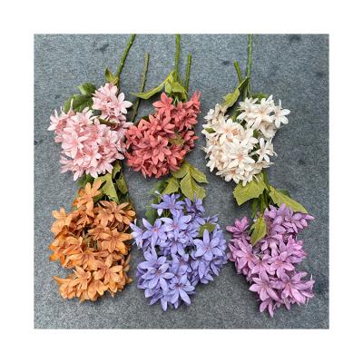 China Quality Ground Cloth Wholesale Price Custom 5 Branch Ice Orchid Wall Hanging Artificial Flowers For Decoration Wedding for sale