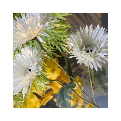 China Factory Price Quality Ground Cloth China Manufacturer Artificial Ground Cloth 3-Head Fusang Chrysanthemum Flower China For Sale for sale