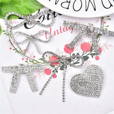 China Other Wholesale Elegant Crystal Diamond Brooch Bow Tassel Pin Diy Shoes Bag Jewelry Gift Accessories Bling Rhinestone Butterfly Buckle for sale