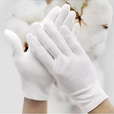 China White Cotton Hand Gloves Protective Cotton Tank Top Gloves For Universal Eczema for sale