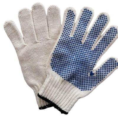 China Durable Gloves PVC Dotted Cotton Knitted Gloves Netting for sale