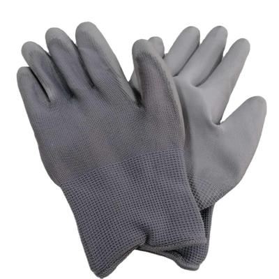 China Anti-impact Gloves Palms Nylon Non-slip PU Coated Gloves Seamless Palm Fitted Gloves for sale