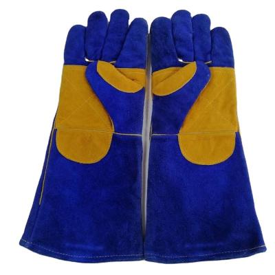 China Hot-selling Outdoor Premium Protective Safety Construction Glove Electric Leather Heat Resistant Welding Gloves for sale