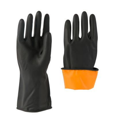 China High Quality Black Housework Latex Gloves Powder Free Working Gloves Hand Gloves for sale