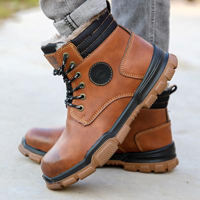 China Waterprrof Leather Top Mens Anti-oil Climbing Boots Safety Cowboy Safety Shoes for sale