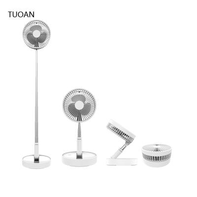 China 2021 New Design Hotel Mini Mini Fan 3600MAH Wireless Rechargeable Mini Floor Fan Folding Fan for sale