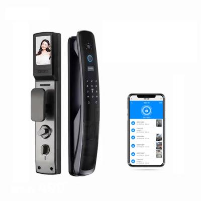 China Aluminum Alloy HD Smart Life WiFi App Door Lock Biometric Camera Doorbell Lock for sale