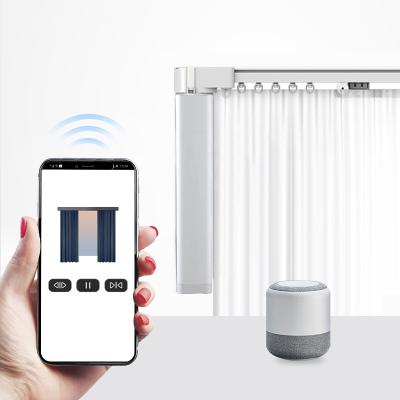 China Can be controlled by APP newcomer 2021 smart curtains electric motor motorized curtain work with mobile phone S6 home smart APP for sale