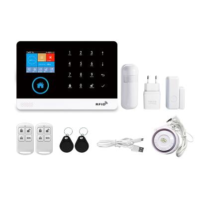 China Alexa Google Smart Home Security Alarm System 4G Android IOS App Remote Control for sale