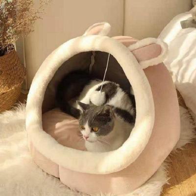 China Removable Cover Wholesale Custom Europe, America, Japan and South Korea Cat Pet Bed Semi-enclosed Hot for sale