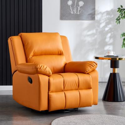 China (Other) Hot Sale Adjustable Modern Luxury Leather Soft Leather Living Room Sofa Adjustable Metal Frame Balcony Recliner Single Sofa Chair for sale