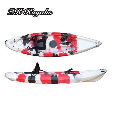 China Hot Selling LLDPE 1-Person Kayak No Water Inflatable Rowing Boat With Paddles for sale