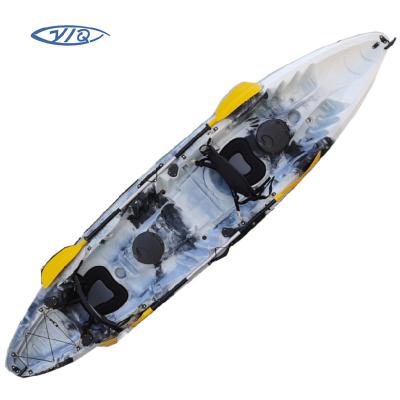 China Hot Sale Fishing / Leisure Entertainment Tandem Kayak Fishing Kayak 2+1 Seats Double Sit On Top Kayak for sale