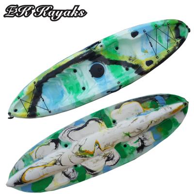 China Polyethylene--LLDPE Rotomoulding Small Plastic Kayak Fishing Boat With Large Luggage Place for sale