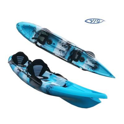 China Hot Selling 13ft Double Relaxing Tandem Kayak For Recreation 2 Person Fishing Kayak Sale In LLDPE for sale