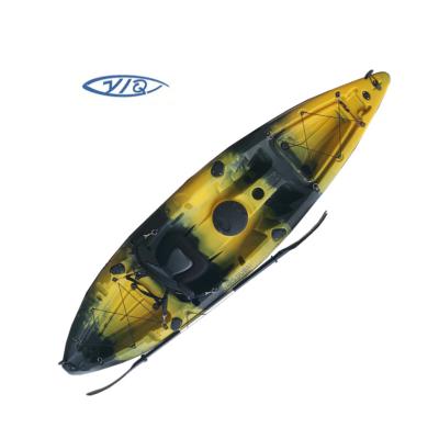 China Newest Hot Selling LLDPE/HDPE Single Sit On Top Angler Canoe Cheap Plastic Fishing Kayak for sale