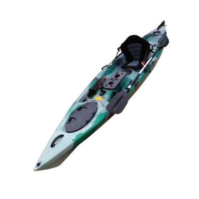 China Polyethylene---LLDPE Plastic Canoe Kayak Fishing Boat with Aluminum Pedal and Seat for sale