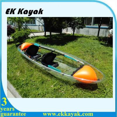 China 2 pc seats sit on top clear transparent canoe for sale