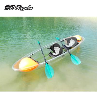 China Transparent PC Plastic Canoe Kayak Fishing Double Pedal for sale