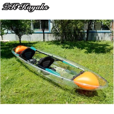 China PC Sit On Clear Bottom Transparent Kayak For 2 Person Fishing for sale