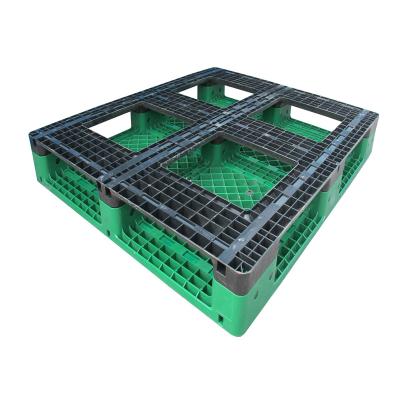 China Reversible Euro Plastic Pallet Injection Molding Pallet HDPE One Piece Heavy Duty Stackable Single Sides Large for sale