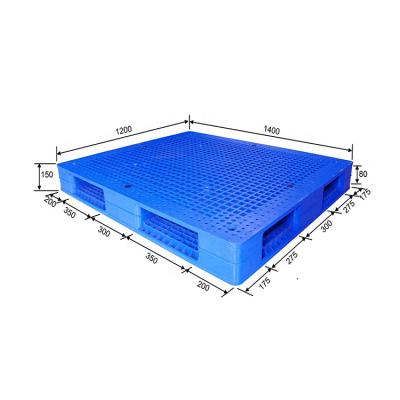 China Four Way Entry Rackable Heavy Duty Hot Selling Double Sided Plastic Pallets For Racking for sale