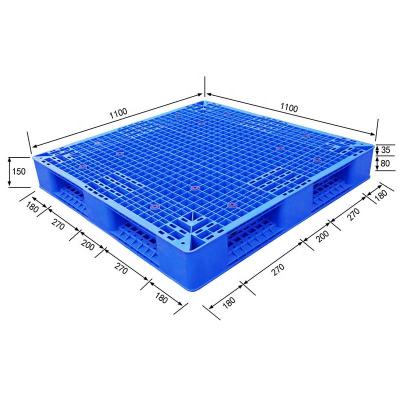 China Four Way Entry Rackable Plastic Pallet 1165*1165 For Racking Euro Pallet for sale